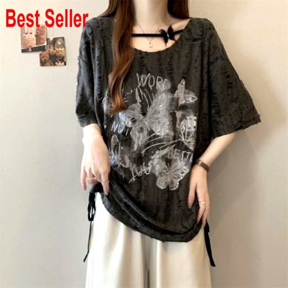 Y2K Emo Graphic Tee Vintage Grunge Style Short Sleeve T-Shirt for Kids - Picture 5 of 7